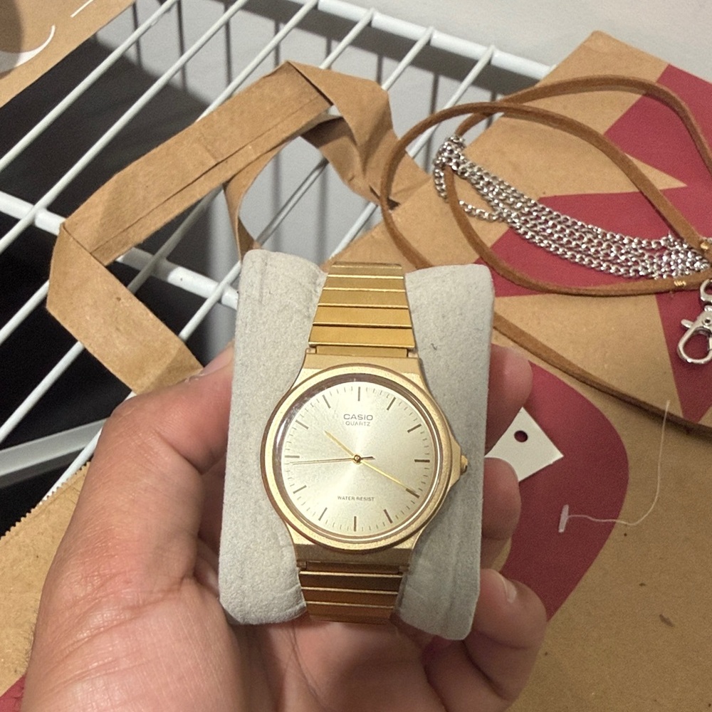 Casio Gold Metallic Slim Bracelet Watch